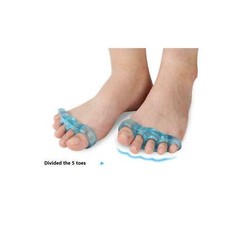 4 PCS Gel Toe Separator Orthotics Stretchers Align Overlapping Hammer Toes Blue