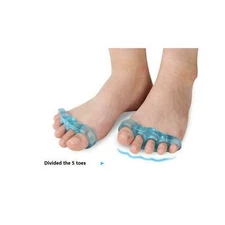 2 PCS Gel Toe Separator Orthotics Stretchers Align Overlapping Hammer Toes Blue