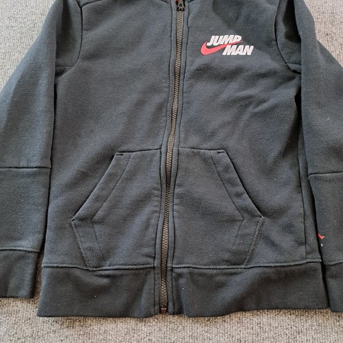 Nike Air Jordan Hoodie Jacket Youth Size Medium 10-12 Black Full Zip - Picture 5 of 9