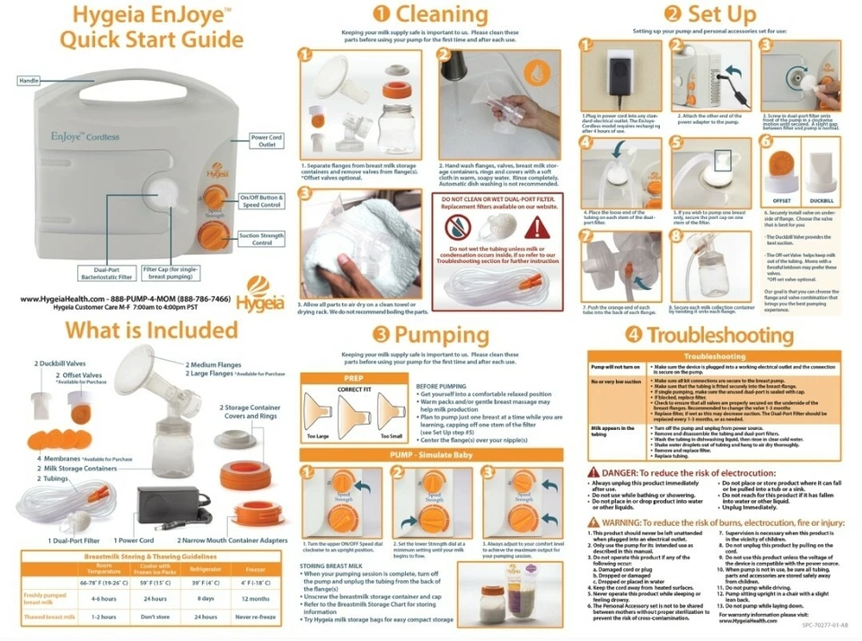 Extractor de leche Hygeia Enjoye™️ grado hospitalario nuevo con accesorios Foto 3 de 3