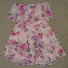 New Lulus Women's Small Perfect Paradise Pink Floral Print Strapless Mini Dress