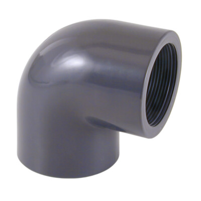 PVC Winkel 90 Grad D 50mm auf 1 1/2 Zoll IG