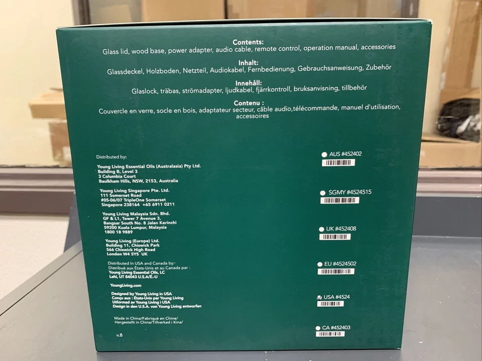 Aceite esencial Young Living - Difusor Aria ultrasónico cúpula de vidrio madera arranque PK Foto 4 de 4