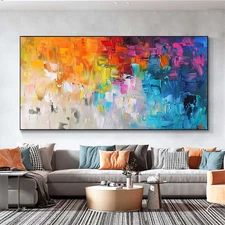 original Abstract Wall Art Paintings Hand Painted Oil Painting On Canvas yellow