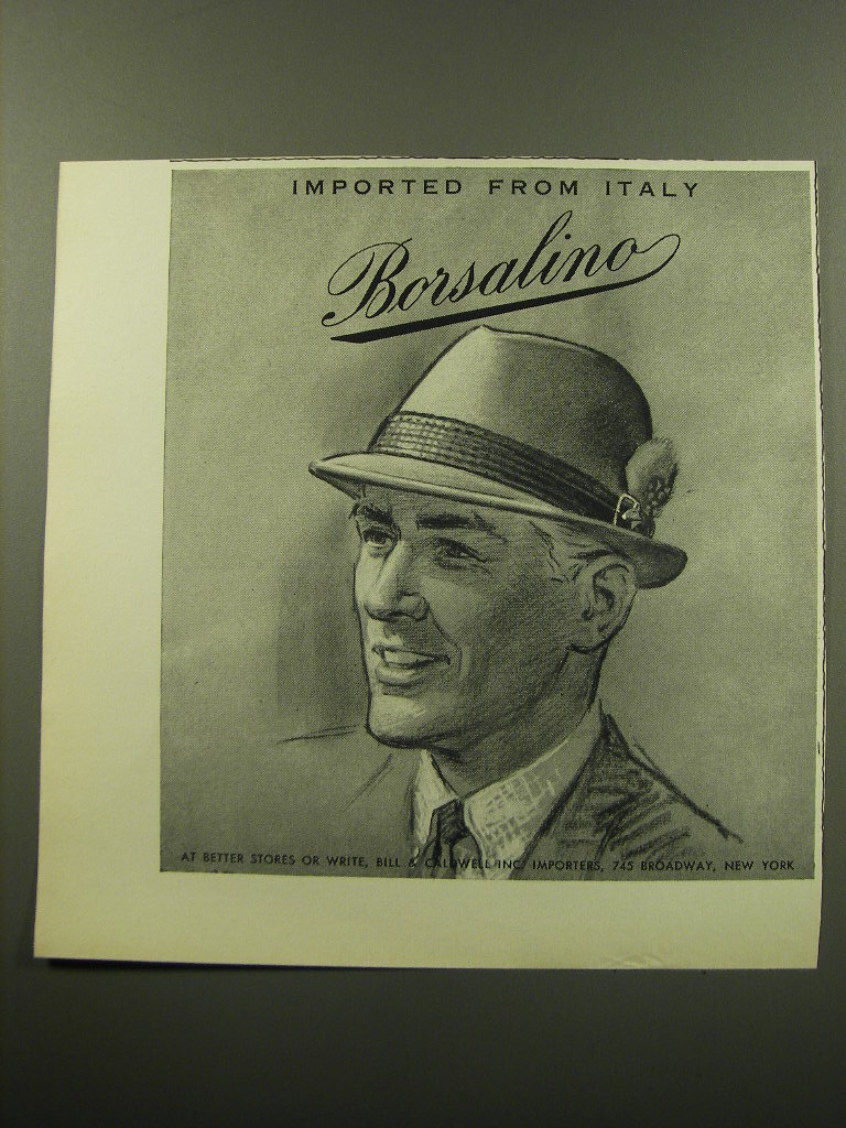 1959 Borsalino Hats Ad - Imported from Italy | eBay