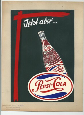 PEPSI - COLA, KINO - REKLAME, Agentur - Entwürfe um 1960, Pepsi Pitt, H. Knef