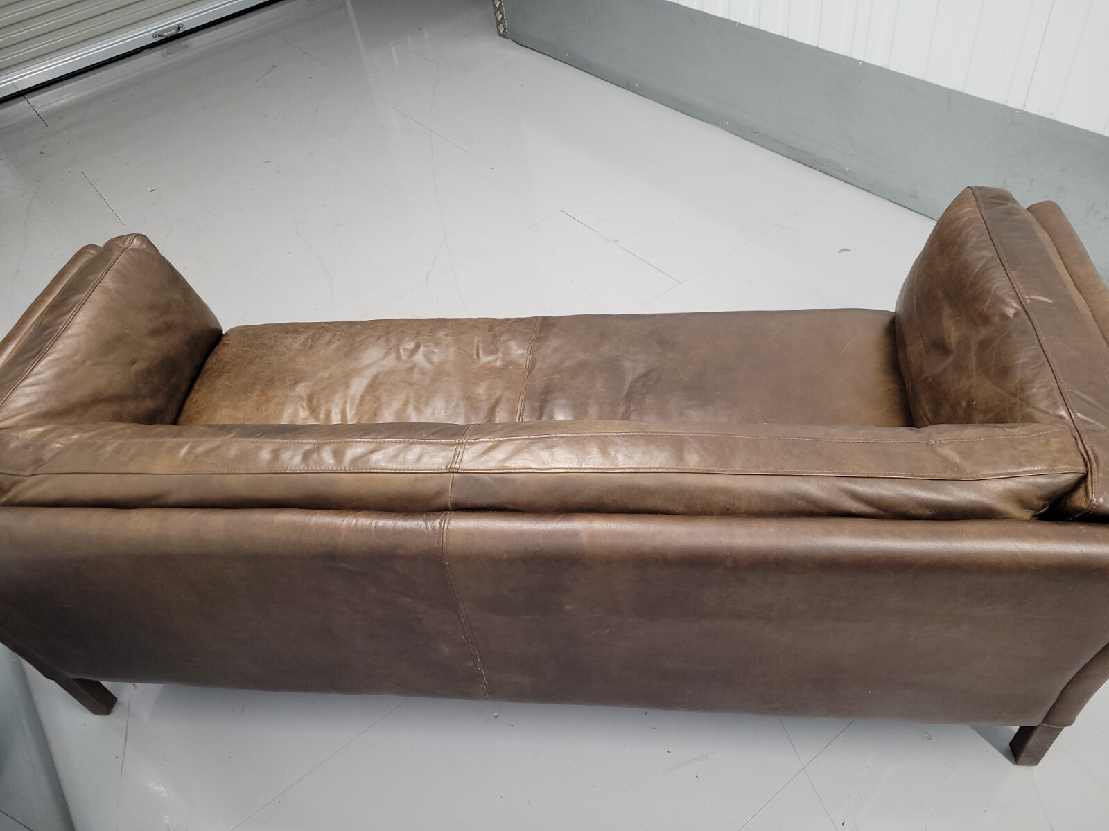 JOHN LEWIS 'GROUCHO' BROWN LEATHER 200CM SOFA HALO eBay