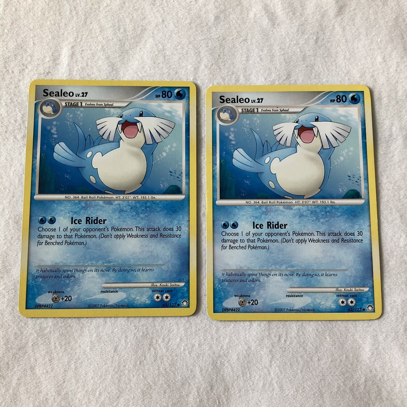 Sealeo 62/123 Uncommon Mysterious Treasures NM Pokemon cards