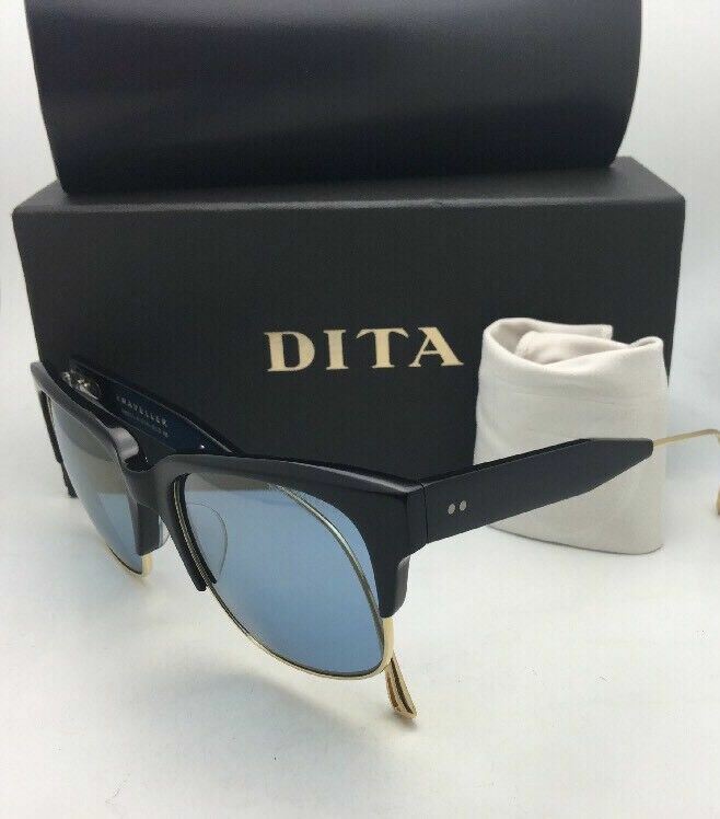 New DITA Sunglasses TRAVELLER 19014-A-BLK-GLD-55 Black