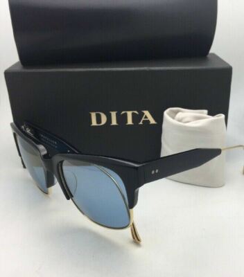 New DITA Sunglasses TRAVELLER 19014-A-BLK-GLD-55 Black & Gold w