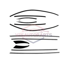 For Mazda Cx-5 Black Stainless Steel Window Strip Cover Trim 12pcs 2018-2023 For Mazda Cx-5 Black Stainless Steel Window Strip Cover Trim 12pcs 2018-2023