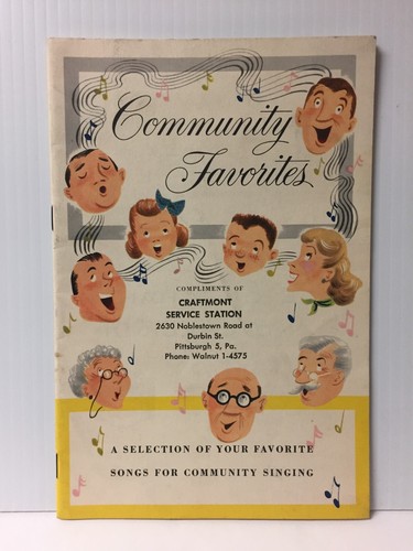 Libro de canciones vintage Esso Community Favorites Craftmont Service Station Pittsburgh - Imagen 3 de 9