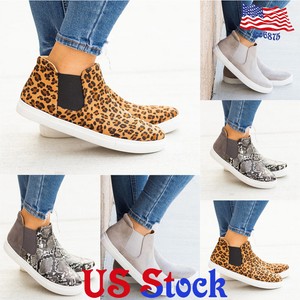 Women-039-s-Casual-Shoes-High-top-Flat-Elastic-Slip-On-Sneakers-Round-Toe-Loafers