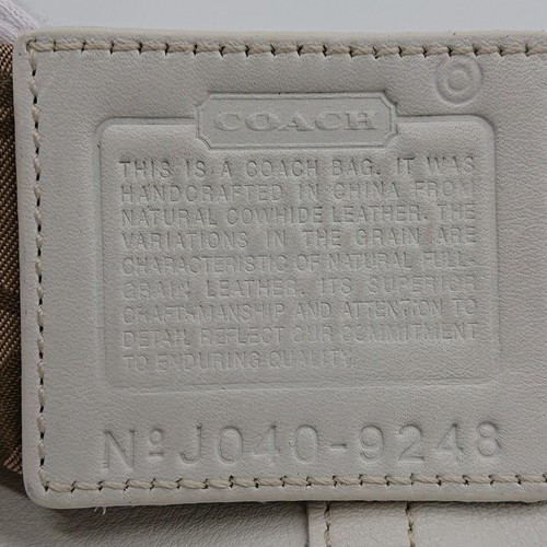 COACH Shoulder Bag 9248 White Leather Soho Hobo Bag Buckel Outlet Made in China - 第 19/23 張圖片