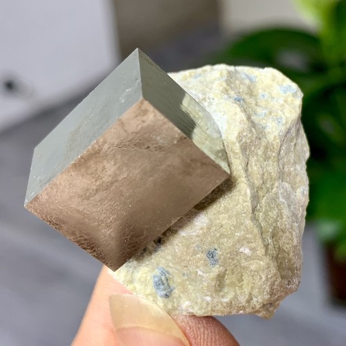 41G Natural Raw Atone Spanish Pyrete Cubic crystal quartz mineral sample - Picture 11 of 24