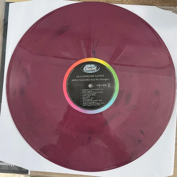 Merle Haggard and The Strangers I'm A Lonesome Fugitive Exclusive Burgundy Vinyl - Image 3 of 4