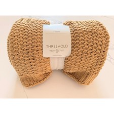 Threshold Chunky Knit Throw Blanket Mustard Y...