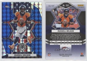 2022 Panini Mosaic National Pride Blue Mosaic Prizm /99 Russell Wilson #257