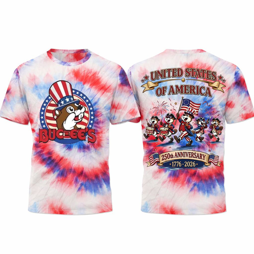 Buc-ees 250th Anniversary America, 250th years of Freedom - All Over Print Shirt