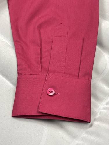 Foxcroft Women 16 Button Down Shirt Wrinkle Free Pink Preppy Office Siren Casual - Picture 12 of 12