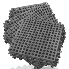 16Pack Drainage Interlocking Tiles, 12”x12” Non-Slip Pool Bathtub Drain Tiles...