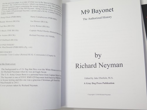 Proto Softcover Buck 188 Knife Phrobis M9 Bayonet History Book by Richard Neyman - Picture 7 of 12