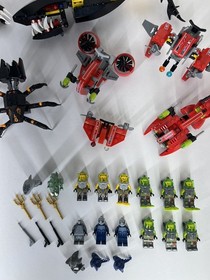 LEGO Atlantis Lot 7 Sets 7976 7977 7978 8056 8057 8058 8079 Missing Pieces