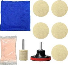 10 PCS Glass Polishing Kit, Windscreen Glass Scratch Removal Kit with 100g Ce...