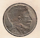 Modern Hobo Nickel Rutherford Hayes on 1936 Buffalo Nickel