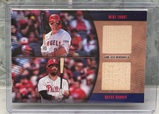 2025 Topps Series 1 Mike Trout Bryce Harper Dual Relic /50 game used bat