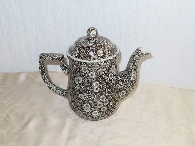 Calico Royal Crownford Staffordshire England Brown Kaffeekanne! N14