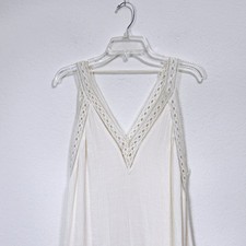 ASTR the Label Embroidered Lace Mini Dress Boho Summer Ivory Women M