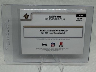 2025 Topps Chrome NFL Drew Brees Auto Orange /25 | eBay