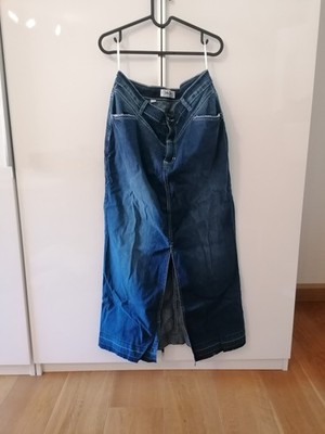 Jeansrock mit schlitz für Damen in der Farbe dunkelblau Größe 42 mit Reißverschl