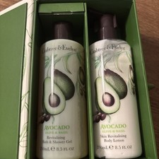 Crabtree Evelyn Avacado Olive Basil Bath Shower Gel Body Lotion Set New