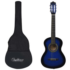 Gitarre Klassische Anf&auml;nger Kinder mit Tas 1 2 34 Blau