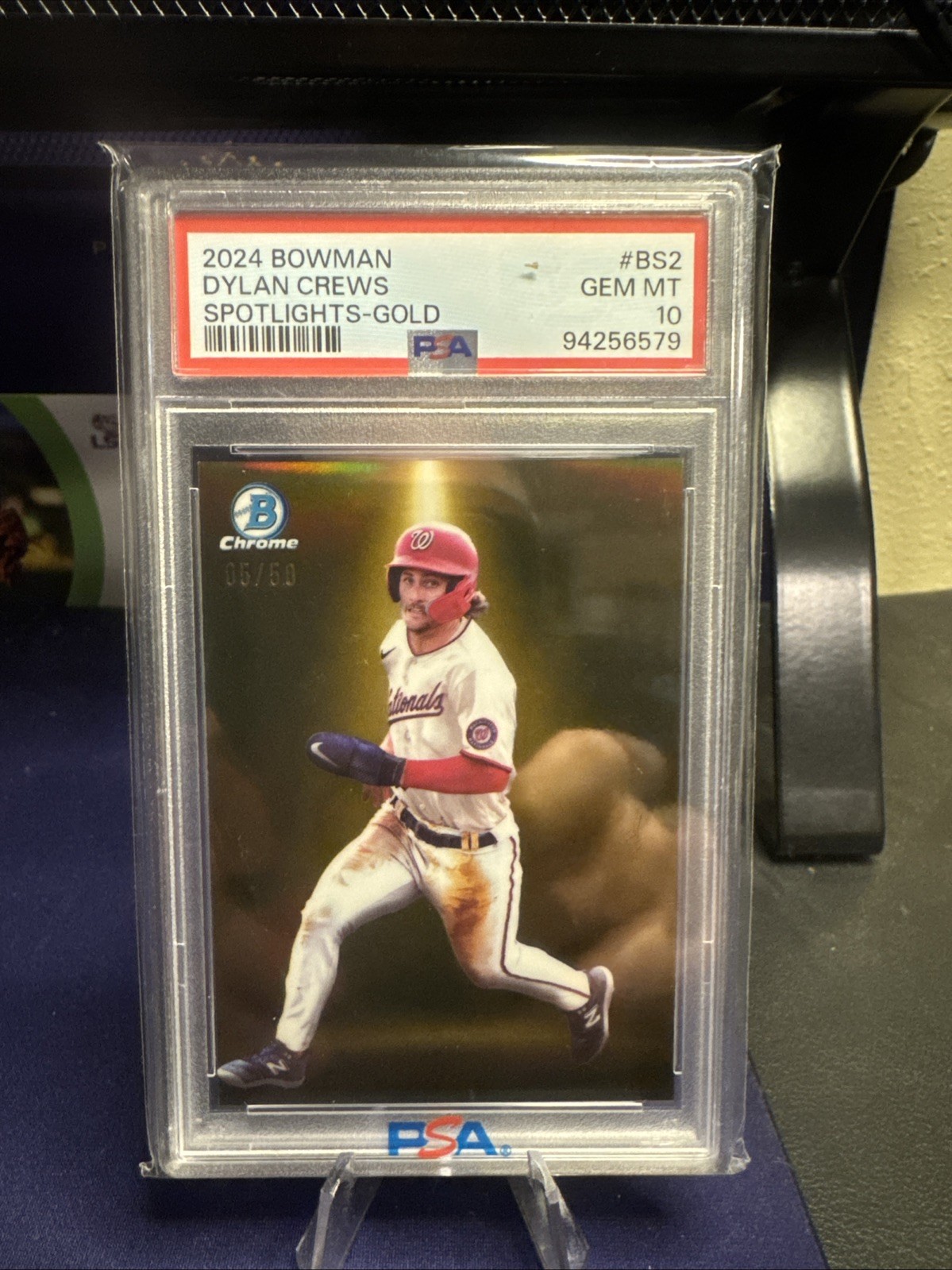 2024 Bowman Spotlights DYLAN CREWS gold Refractor /50 PSA 10💎