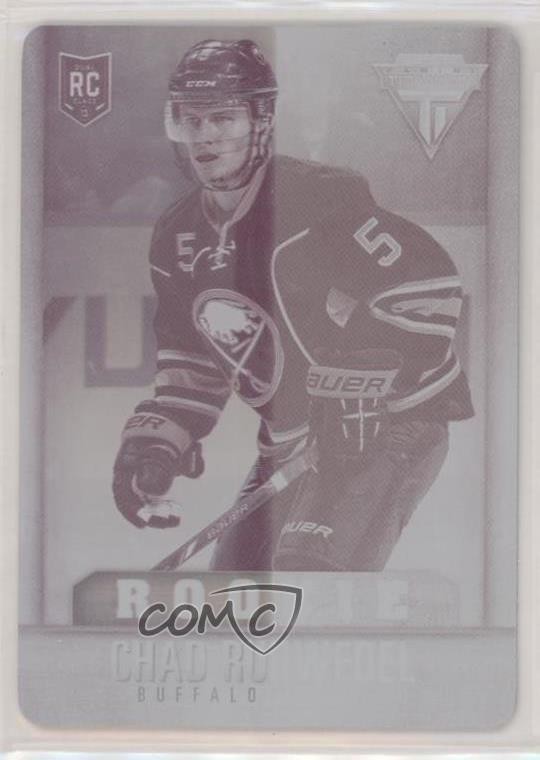 2013 Panini Titanium Printing Plate Magenta 1/1 Chad Ruhwedel #223 Rookie RC m0p