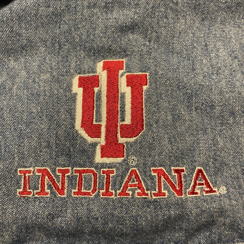 Camisa Indiana vintage manga larga abotonada roja y azul Foto 3 de 4