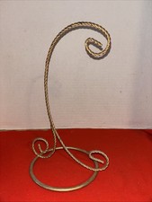 Twisted Gold-toned Ornament Stand Large 10.5  H x 5  x6.5  - Heavy Metal