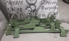 Gucci Velvet Pant Hangers Green Clip Bottom Hangers Set of 5