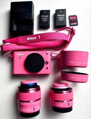 Nikon NIKON1 J1 Double Zoom Kit Pink Special Kit Fully Functional