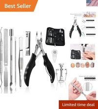 10-Piece Ingrown Toenail Tool Set - Professional Surgical Steel Pedicure Kit