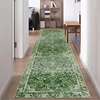 LäUfer Flur 80X300Cm Waschbar Rutschfest Beige GrüN Vintage Boho Teppich