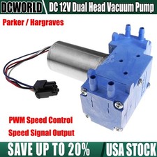 Parker / Hargraves DC 12V Brushless Motor Vacuum Pump Double Head Diaphragm Pump