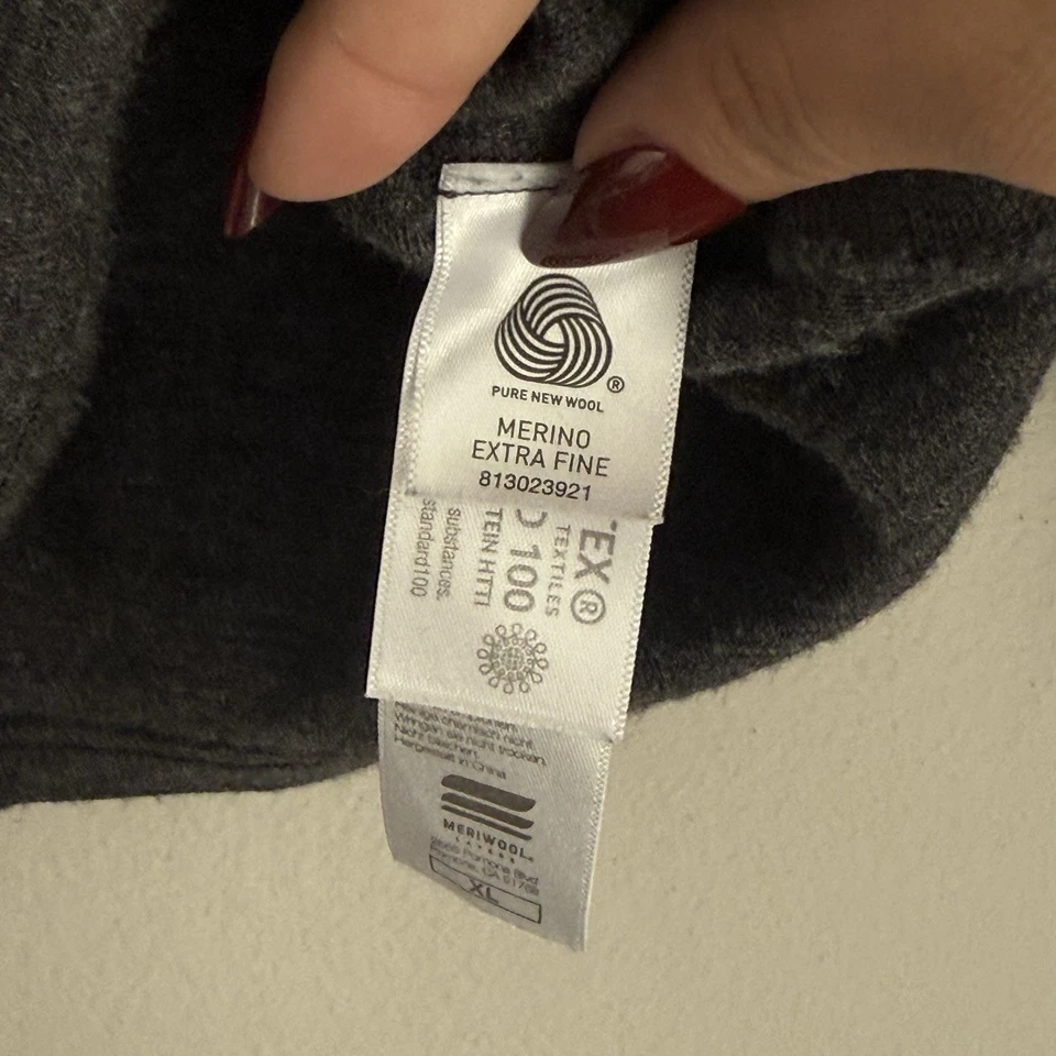 Meriwool Gris Manga Larga 250 Gramos Lana Fina Merino | Mujer Otoño Invierno Exterior Foto 4 de 4