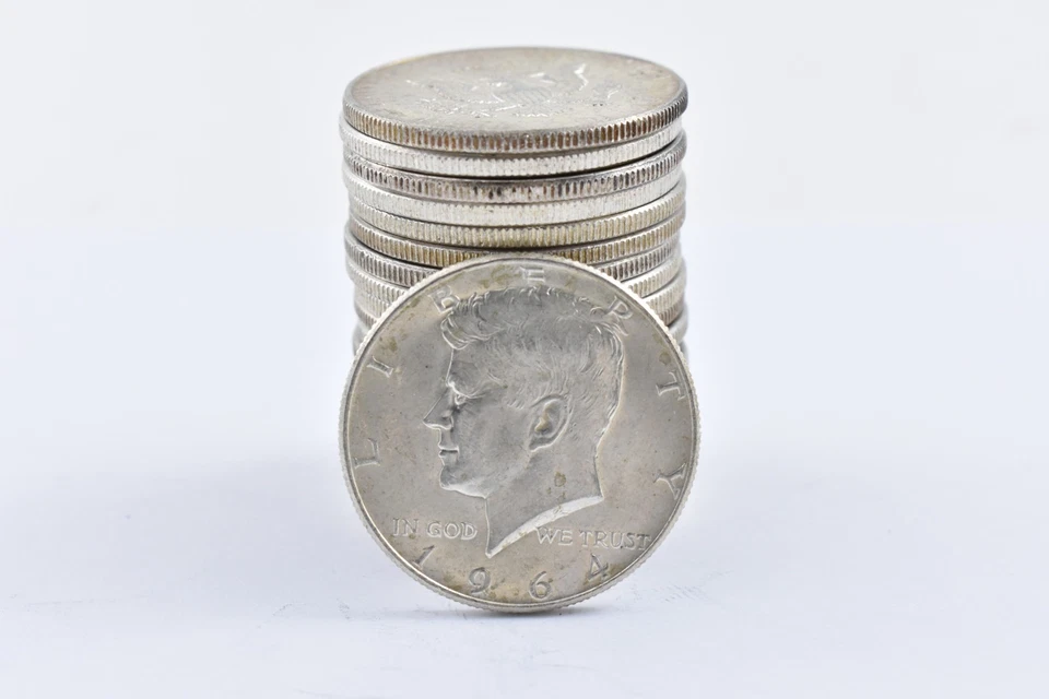 Circulated 1964 Kennedy Roll 20 Coin $10 Face Lot Collection - Image 4 of 4