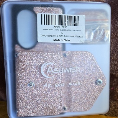 Asuwish Glitter Rose Gold Phone Case for OPPO Reno10 5G X004FJ2JRP