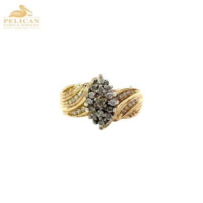 Damen Diamant Wasserfall Ring in 10K Gelbgold 0,52ctw (PBR120020)