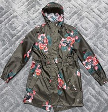 Joules Golightly Packable Weatherproof Floral Print Raincoat Jacket US Sz 4 New